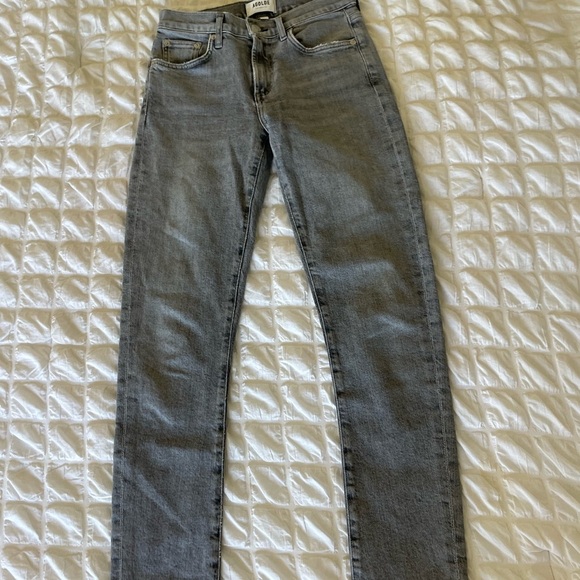 Agolde Toni Light Gray Ankle Jeans - Picture 4 of 12
